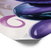 Lila Mystischer Drache Gothic Poster (Ecke)