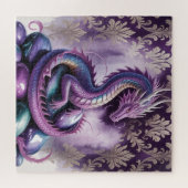 Lila-mystischer Drache Gothic Puzzle (Horizontal)