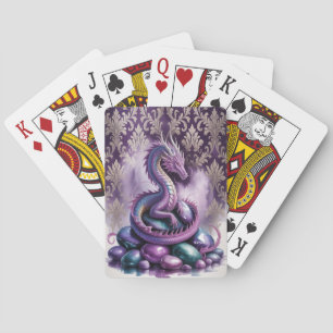 Lila Mystischer Drache Gothic Spielkarten