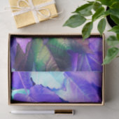 LILA N AQUAMARINE BLÄTTER SEIDENPAPIER (Geschenk)