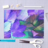 LILA N AQUAMARINE BLÄTTER SEIDENPAPIER (Handwerk)