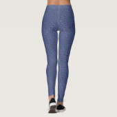 Lila n blaues Muster Leggings (Rückseite)