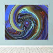 Lila N Gold Dream Catcher Abstrakt Leinwanddruck (Insitu (Holzboden))