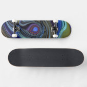 Lila N-Gold-Feder Abstrakte Skateboard (Horizontal)
