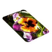 Lila N-Gold-Pansy-Magnet Magnet (Rechte Seite)