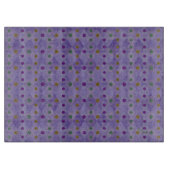 Lila n mehrfarbige Punkte Schneidebrett (Vorderseite)