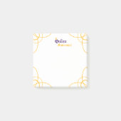 Lila Nachhinweise zum Queen Square Post-it Klebezettel (Vorderseite)