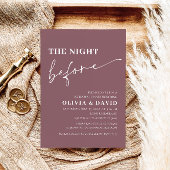 Lila Nacht vor der Probe Abendessen einladen Einladung