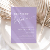 Lila Nacht vor der Probe Abendessen einladen Einladung