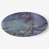 Lila Nachtflug Pappteller (Schrägansicht)