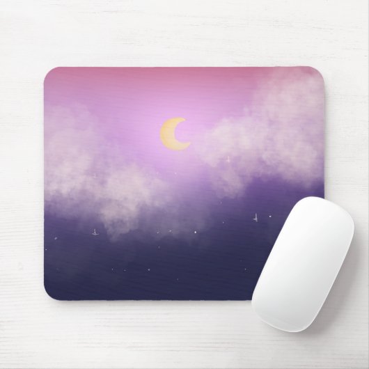 Lila Nachthimmel Mousepad (Mit Mouse)