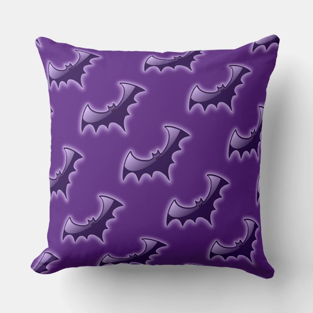 Lila Nachtwattleder Kissen (Vorderseite)