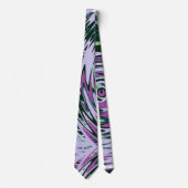 Lila Nackenleder mit Abstraktem Grün Krawatte (Vorderseite)