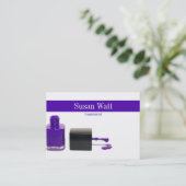 Lila Nagel-Techniker-Geschäfts-Karte Terminkarte (Stehend Vorderseite)