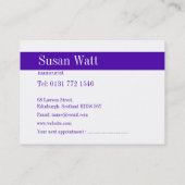 Lila Nagel-Techniker-Geschäfts-Karte Terminkarte (Rückseite)