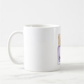 Lila Nagellack Rosa Lippenstift Kaffeetasse (Links)