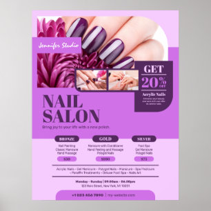 Lila Nagelsalon, Makeup Artist, Schönheitssalon - Poster