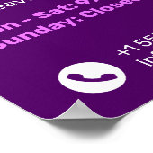 Lila Nagelsalon, Schönheitssalon, Makeup Artsit Poster (Ecke)