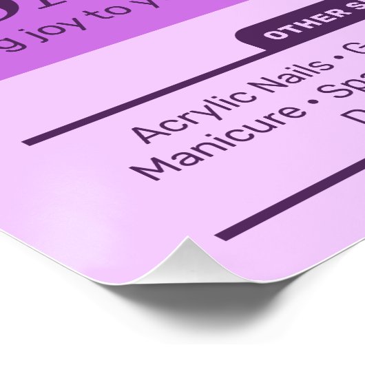 Lila Nagelstudio, Kunstkünstlerisches Glossarposte Poster (Ecke)