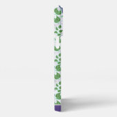 Lila nahtlose Blumenmuster personalisierter Name iPhone Hülle (Rechte Seite)