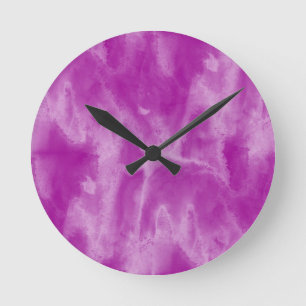 lila nahtloses Hintergrundbeschaffenheit Runde Wanduhr