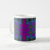 lila nahtloses Muster - Digitale Computergrafik Kaffeetasse (Vorderseite Links)