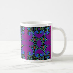 lila nahtloses Muster Digitale Computergrafik Kaffeetasse