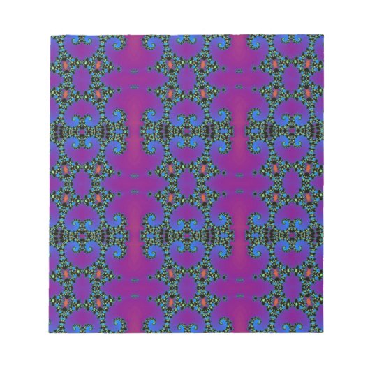 lila nahtloses Muster - Digitale Computergrafik Notizblock (Vorderseite)