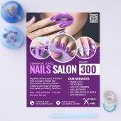 Lila Nail Salon Flyer (Einzeln)