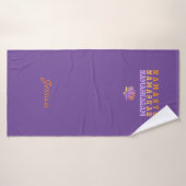 Lila Namaste Buddha Lotus Custom Yoga Mat Badehandtuch (Badehandtuch)