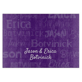 Lila Name Challah Board Schneidebrett