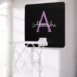 Lila Name der Girl-Monogram-Datei Mini Basketball Netz<br><div class="desc">Schwarz und Lila einfache Script Monogram Name Mini Basketball Hoop. Das macht den perfekten 16 Geburtstag,  Hochzeit,  Brautparty,  Jubiläum,  Babydusche oder Junggeselinnen-Abschied Geschenk für jemanden,  der Lieben glamourösen Luxus und schicke Stile.</div>