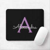 Lila Name der Girl-Monogram-Datei Mousepad (Mit Mouse)
