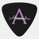 Lila Name der Girl-Monogram-Datei Plektrum<br><div class="desc">Plektrum für die Bezeichnung der Monogramme in Schwarz und Lila. Das macht den perfekten 16 Geburtstag,  Hochzeit,  Brautparty,  Jubiläum,  Babydusche oder Junggeselinnen-Abschied Geschenk für jemanden,  der Lieben glamourösen Luxus und schicke Stile.</div>