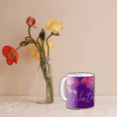 Lila Name der Wasserfarben Kaffeetasse