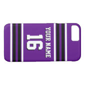 Lila Name des Black Team Jersey Case-Mate iPhone Hülle (Rückseite (Horizontal))