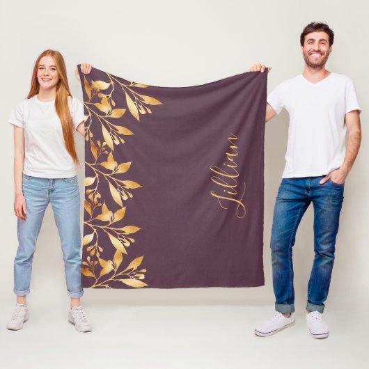 Lila Name des botanischen Sprigs Fleecedecke (Beispiel)