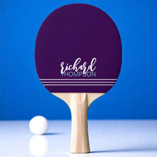 Lila Name des coolen Spielers Tischtennis Schläger