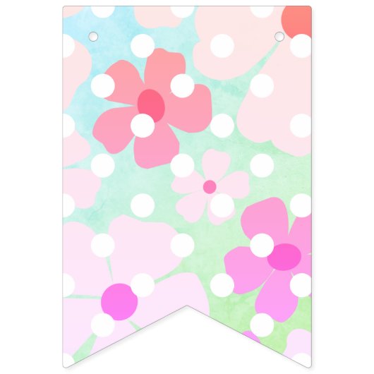 Lila Name des Leuchtkörpers auf Aquamarinen Peachy Wimpelkette (Erste Fahne)