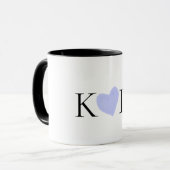 Lila Name des Pastells Tasse (Vorderseite Links)