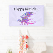 Lila Name des phantastischen Mosaikdrachen Banner (Insitu)