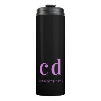 Lila Name des Schwarzen Monogrammes modern