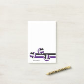 lila Name des schwarzen Volleyballs Post-it Klebezettel (Auf Schreibtisch)