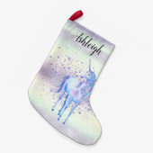 Lila Name des Sparkle-Glitzer Kleiner Weihnachtsstrumpf (Vorderansicht (hängend))