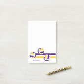 lila Name des Volleyballspielers Post-it Klebezettel (Auf Schreibtisch)