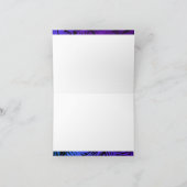 Lila Name eines Palmenblattmusters Dankeskarte (Innenseite)