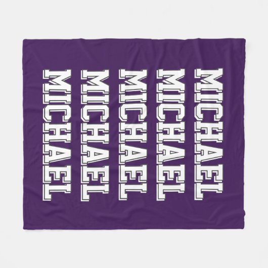 Lila Name Fleecedecke (Vorderseite (Horizontal))