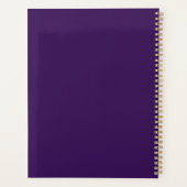 Lila Name für Monogramm-Skripte Planer (Rückseite)