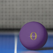 Lila Name für Monogramm-Skripte Tischtennisball (Netto)