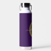 Lila Name für Monogramm-Skripte Trinkflasche (Vorne)